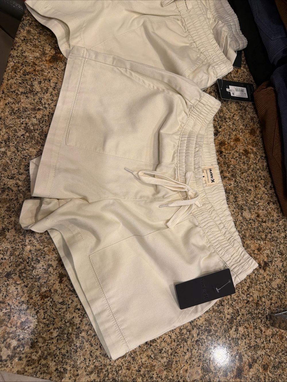 $38 Hurley pull on cotton elastic waist draw string pockets Shorts M Medium Cc